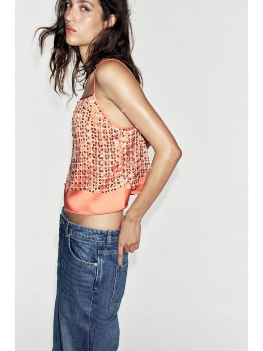ZARA SEQUIN CROP TOP 8452/961/615